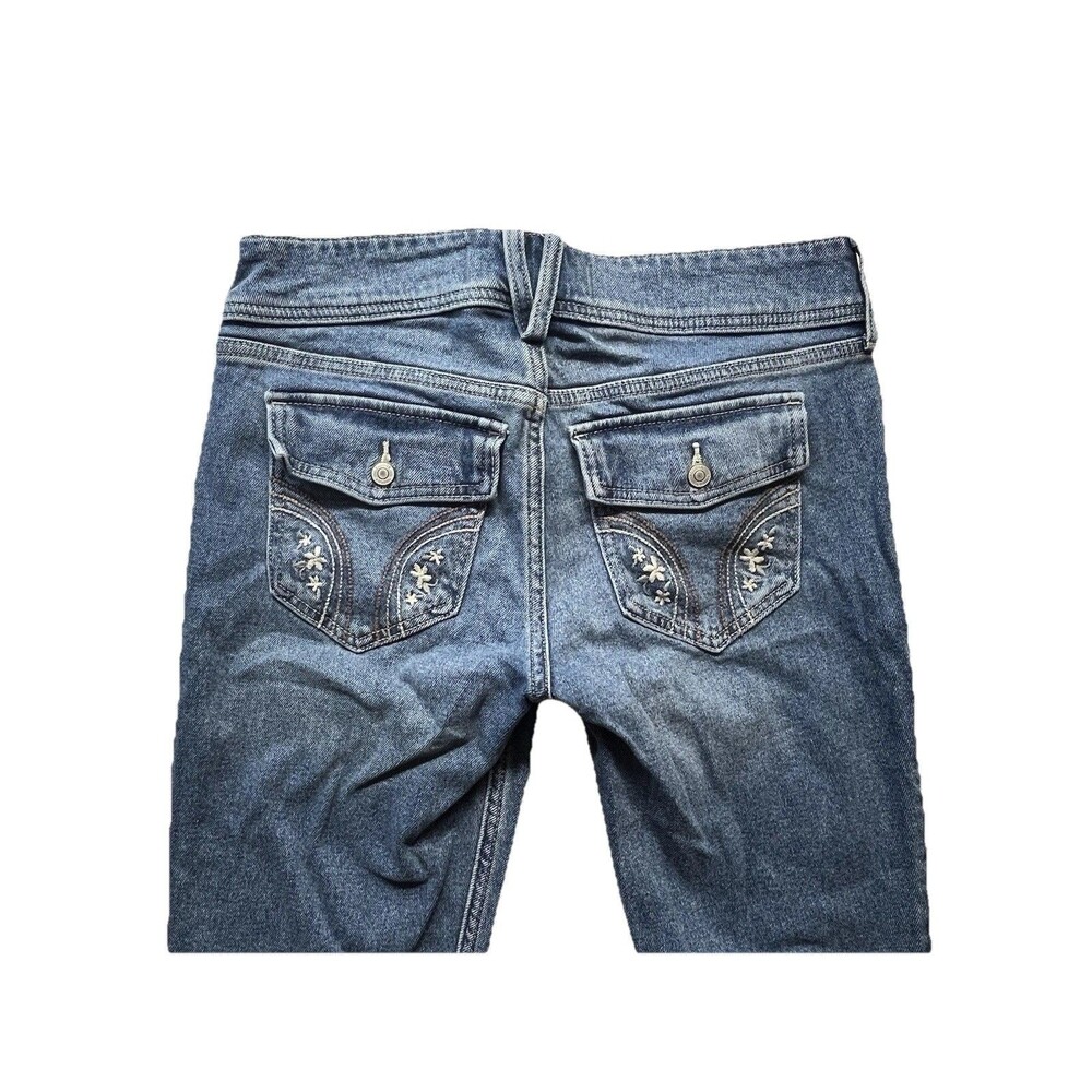 Hollister Jeans Womens 8 Low-Rise Floral Pocket Embroidered Bootcut Cowgirl